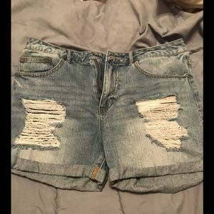 Ripped Jean Shorts